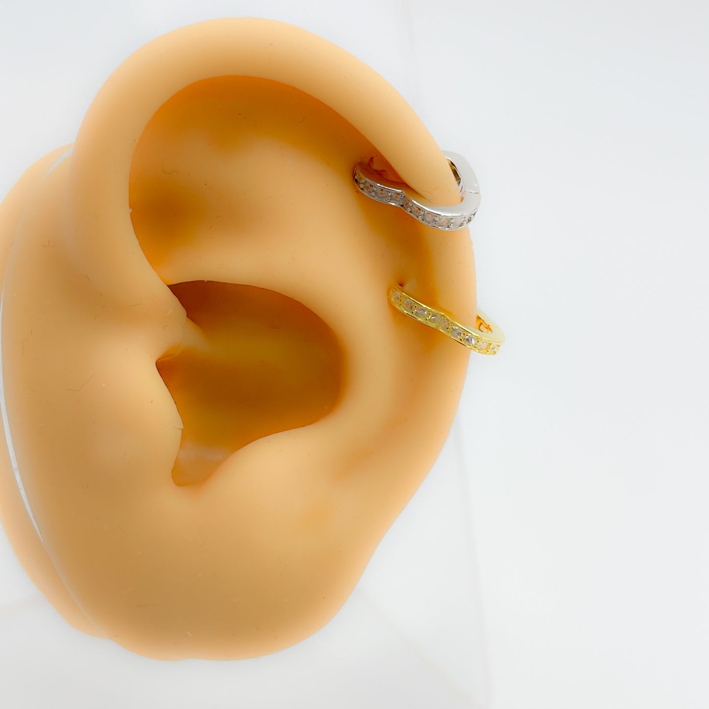 Helix 925 Silber vergoldet Herz