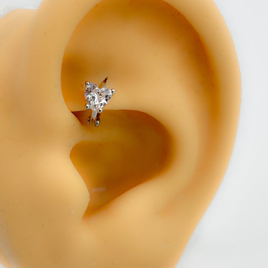 Piercing 925 Silber rook Herz