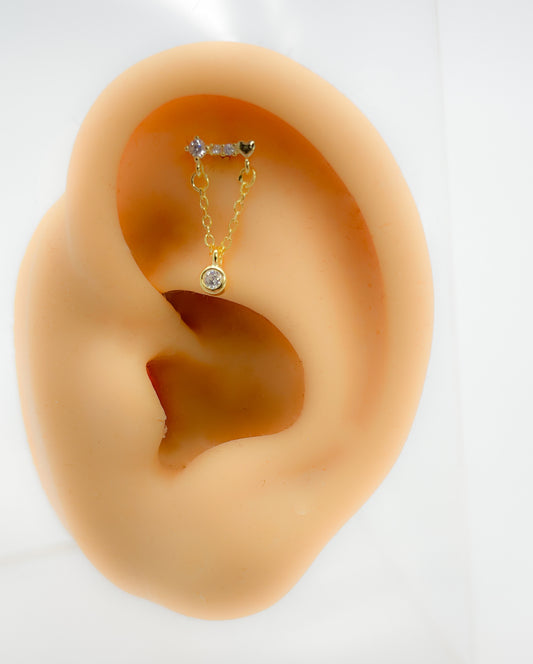 Piercing 925 Silber vergoldet