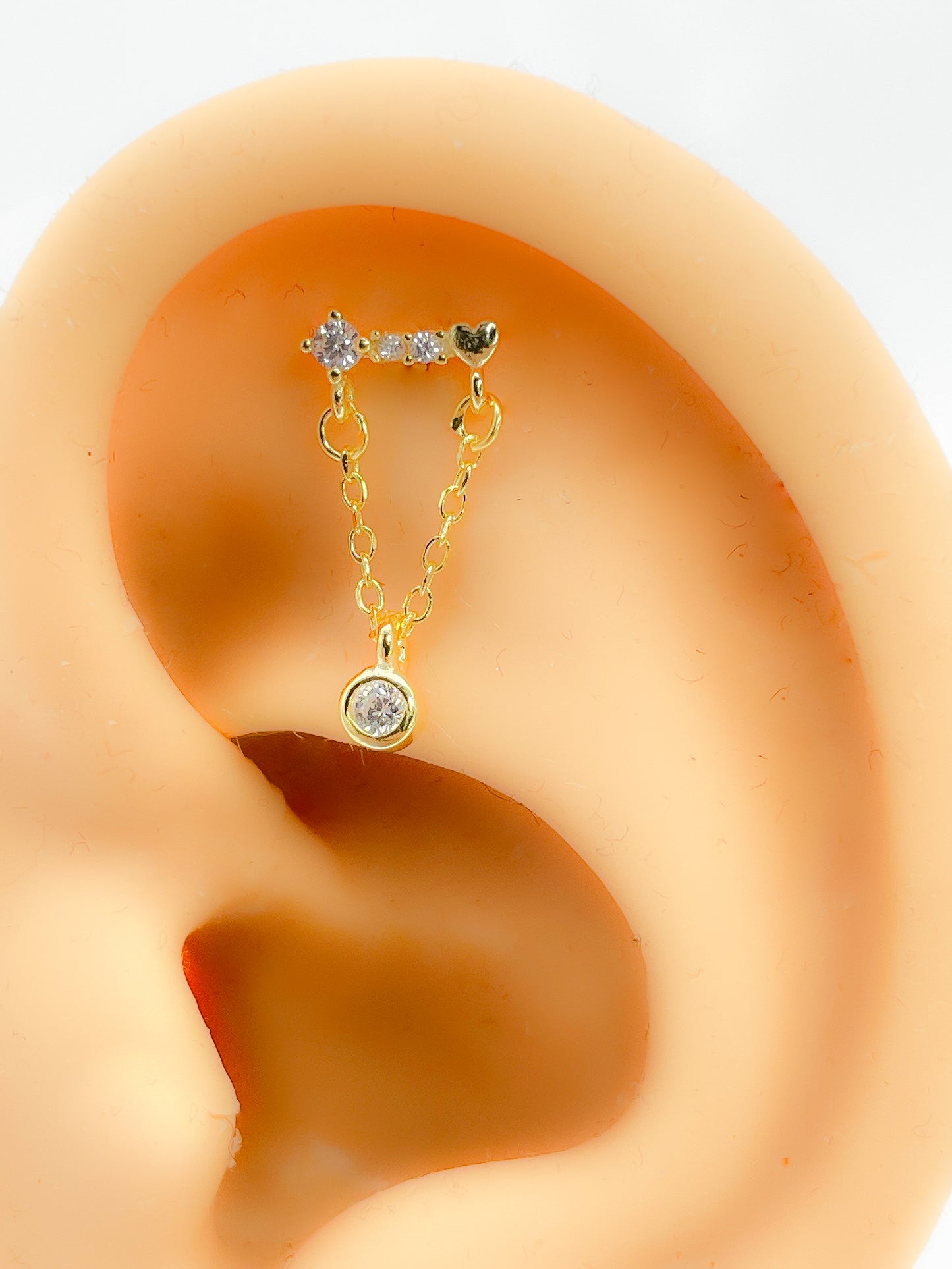 Piercing 925 Silber vergoldet