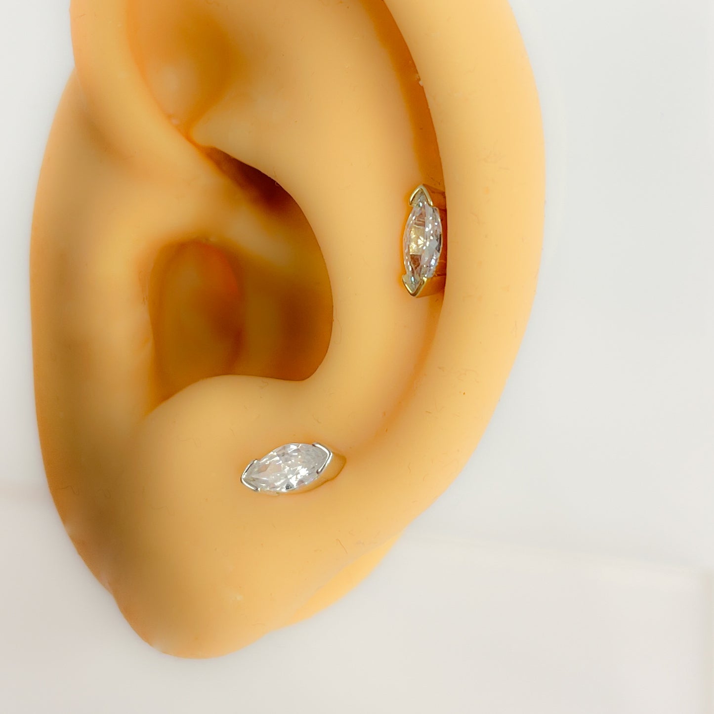 Piercing 925 Silber vergoldet helix