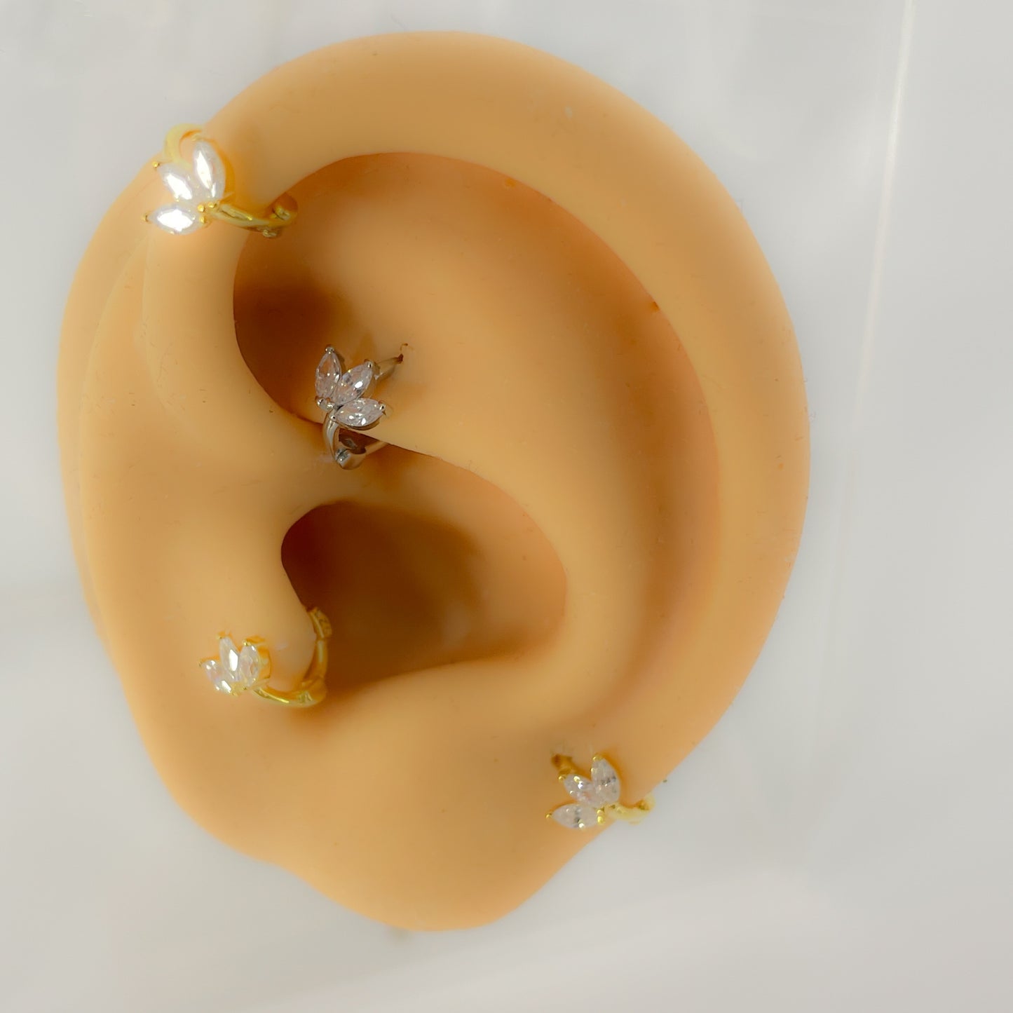 Piercing 925 Silber vergoldet Lotus