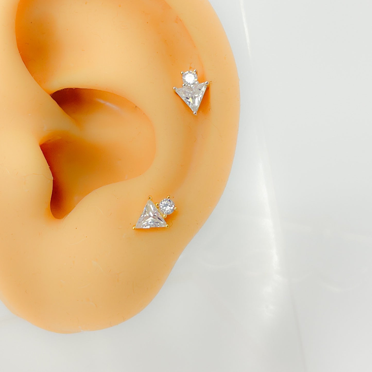 Piercing Helix 925 Silber vergoldet Pfeil