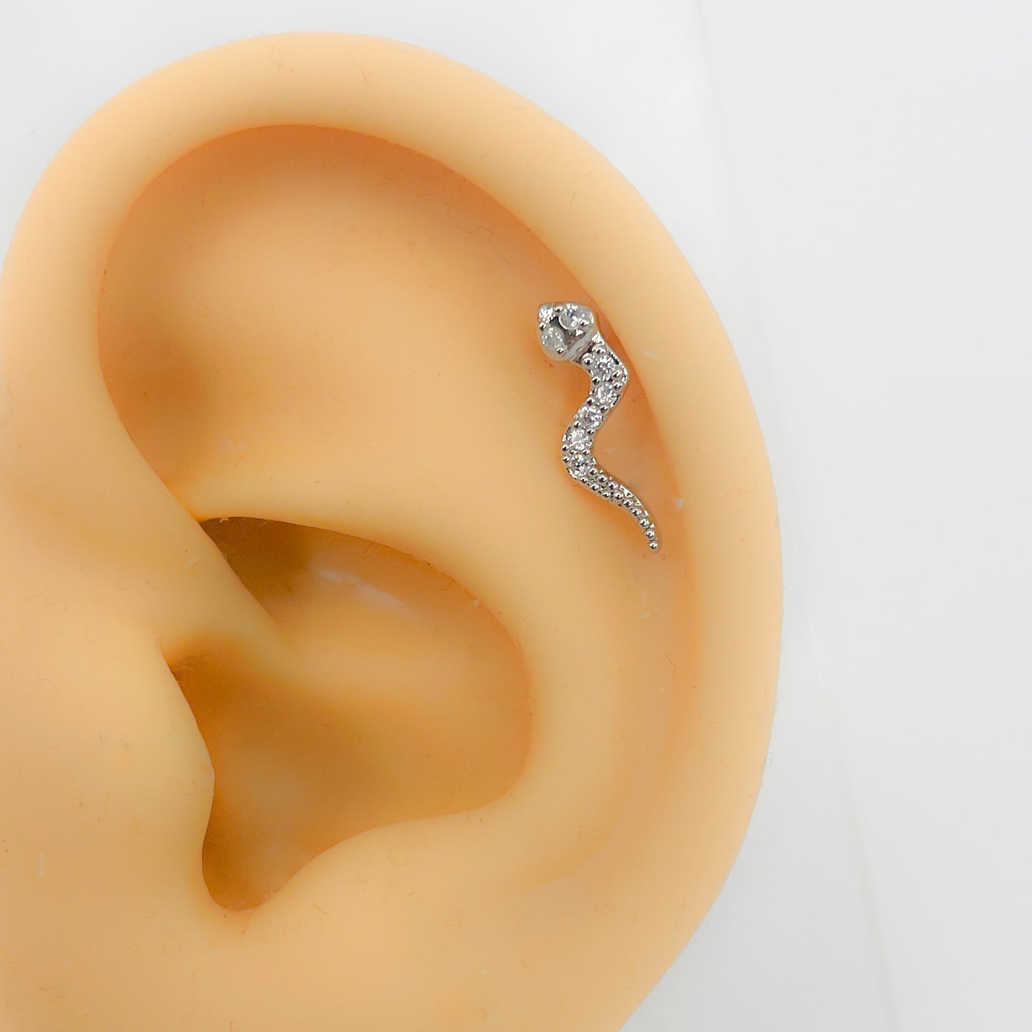 Piercing 316L Chirurgen Stahl Silber Snake