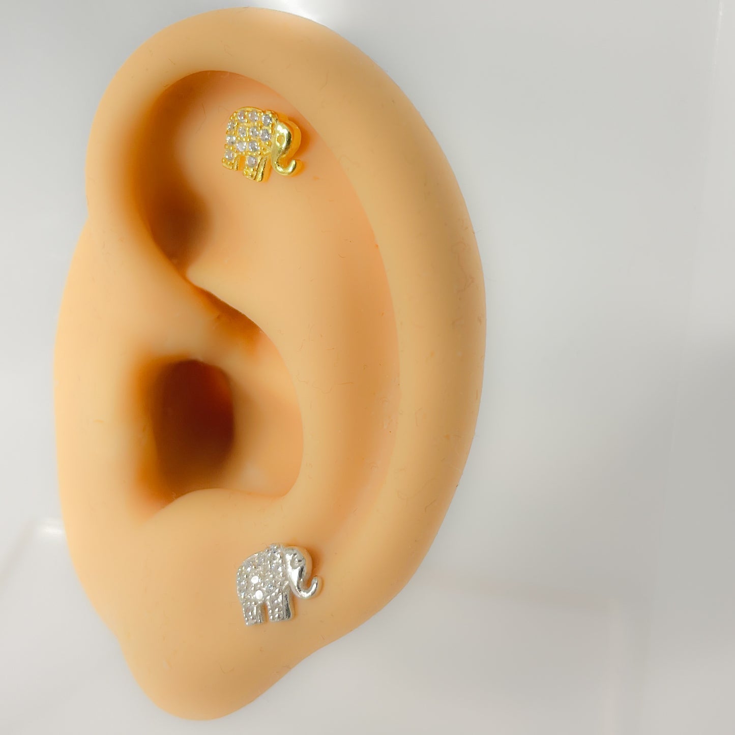 Piercing 925 Silber vergoldet Elefant