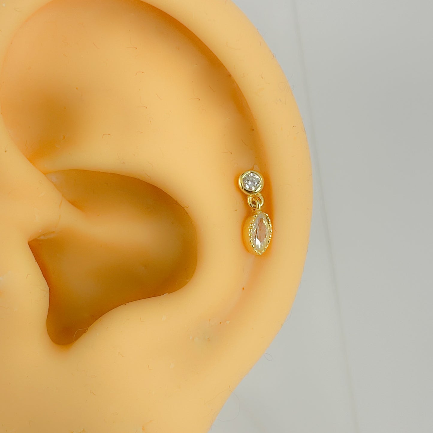 Piercing 925 Sterling Silber vergoldet helix