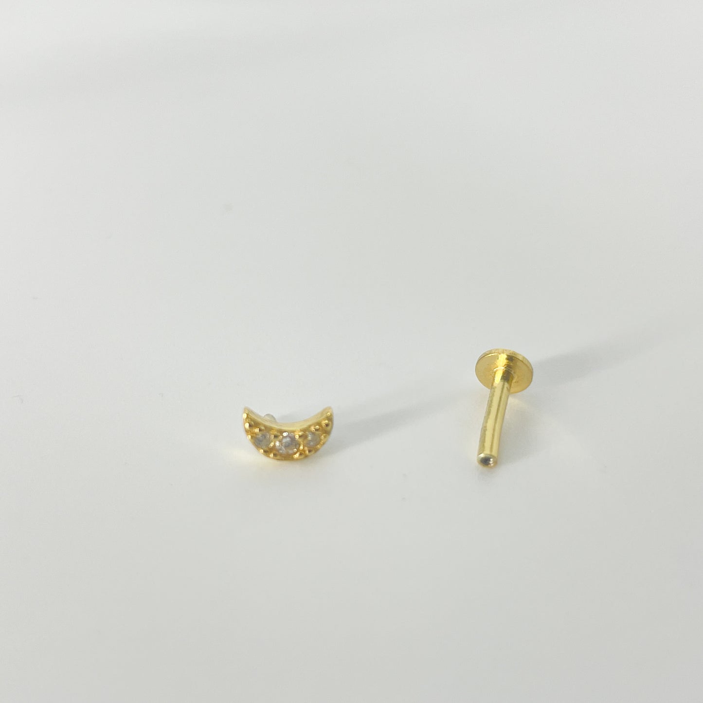 Piercing 925 Silber vergoldet Mond