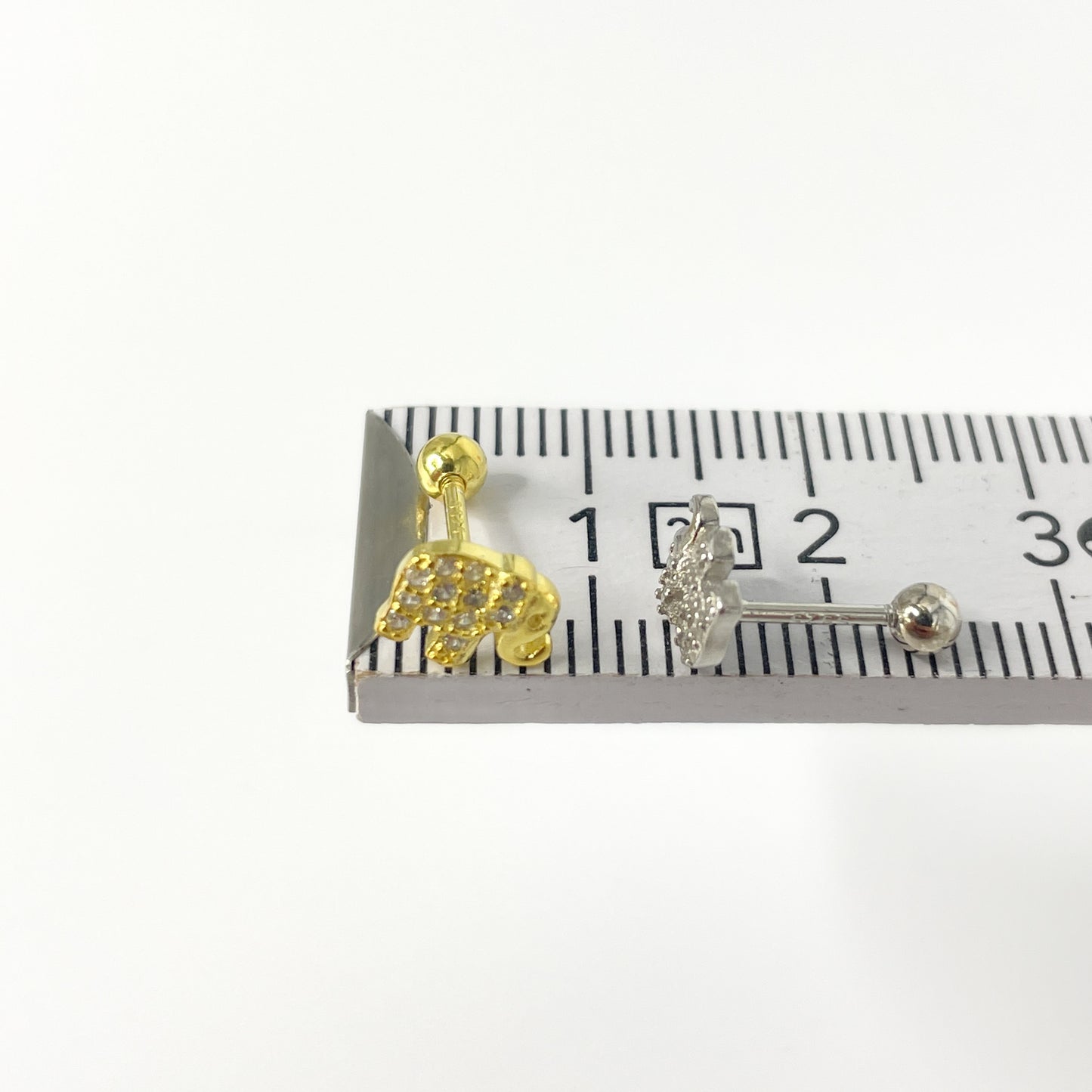 Piercing 925 Silber vergoldet Elefant