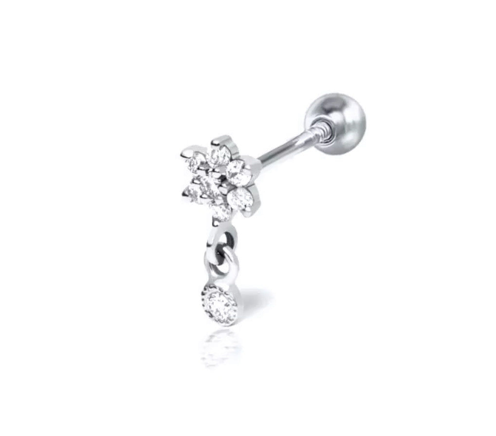 Piercing Helix 925 Silber vergoldet