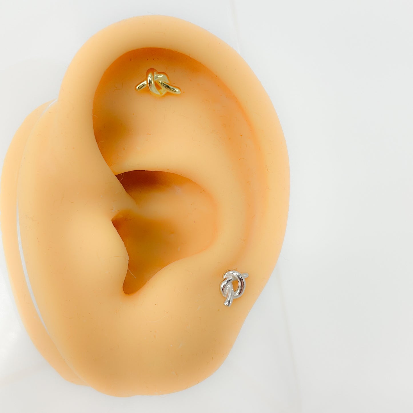 Piercing Helix 925 Silber vergoldet Knoten