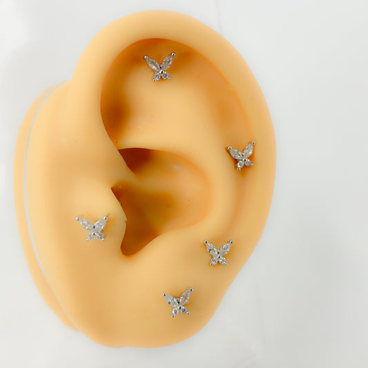 Piercing 316l Chirurgen Stahl schmetterling