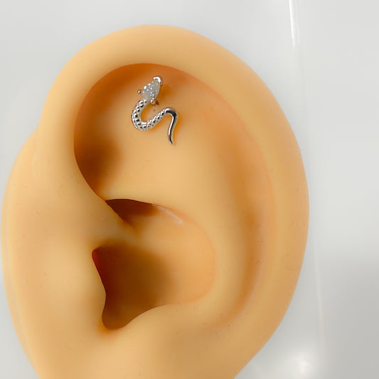 Piercing 925 Silber Schlange