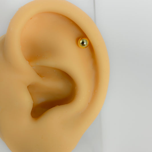 Helix 925 Sterling Silber vergoldet Ball