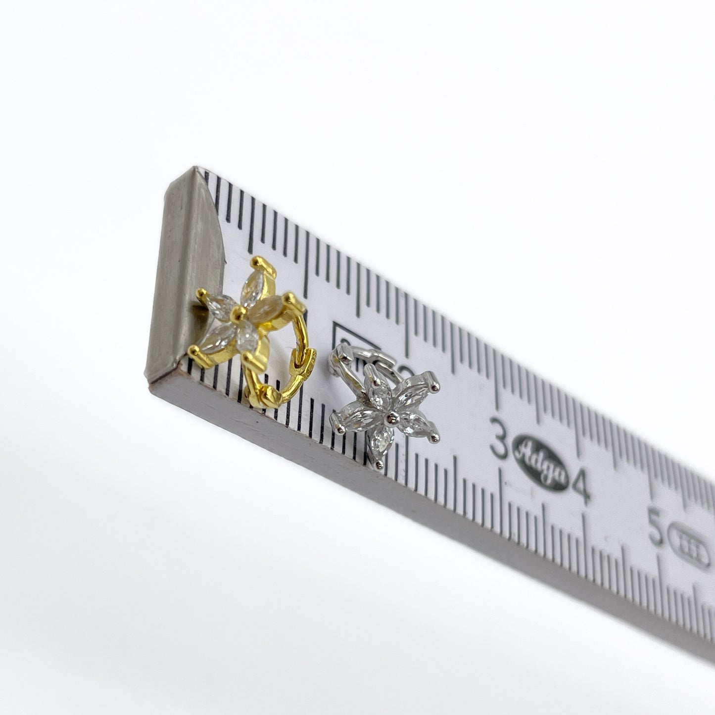 Piercing 925 Silber vergoldet rook Flower