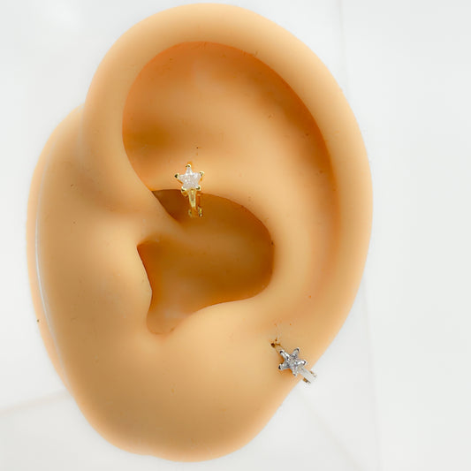 Piercing 925 Silber vergoldet Star