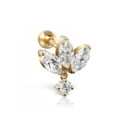 Piercing s925 Sterling Silber lotus