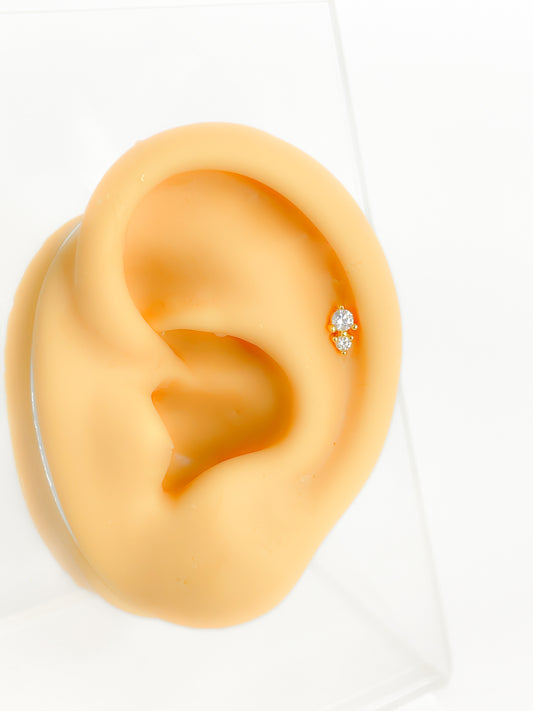 Piercing 925 Silber vergoldet