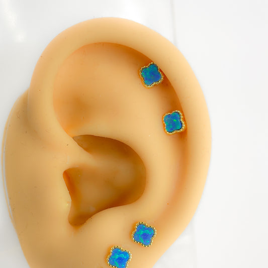 Piercing 925 Silber vergoldet Blume