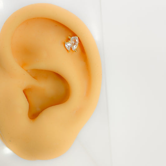 Piercing 925 Silber vergoldet