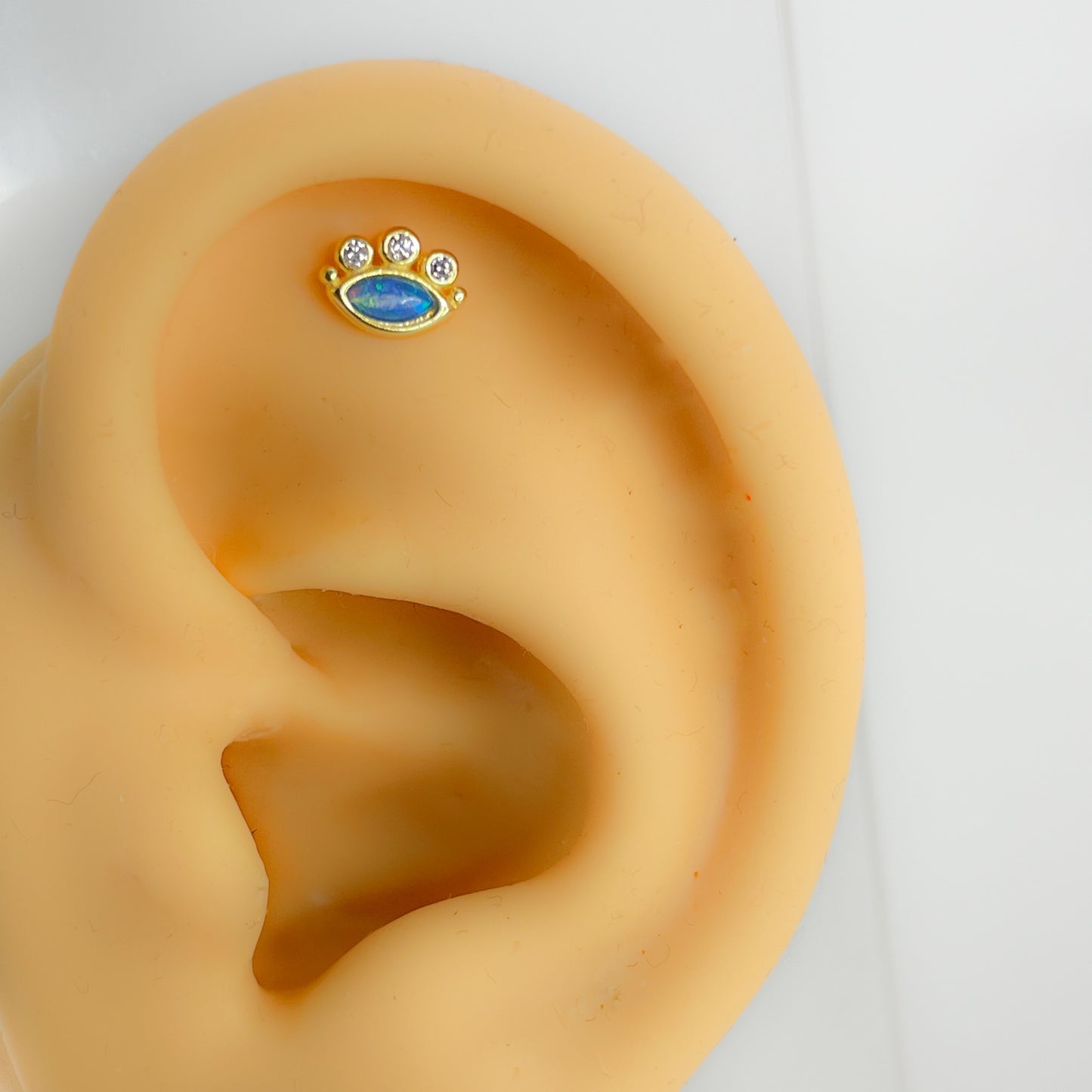Helix 925 Silber vergoldet Auge
