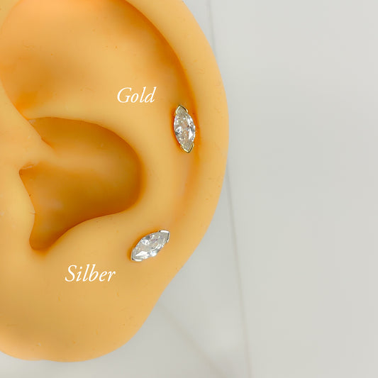Piercing 925 Silber vergoldet helix
