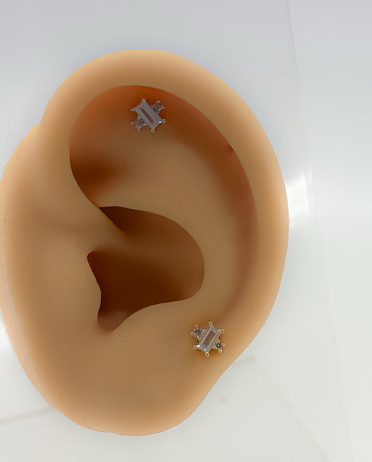 Piercing 925 Silber vergoldet