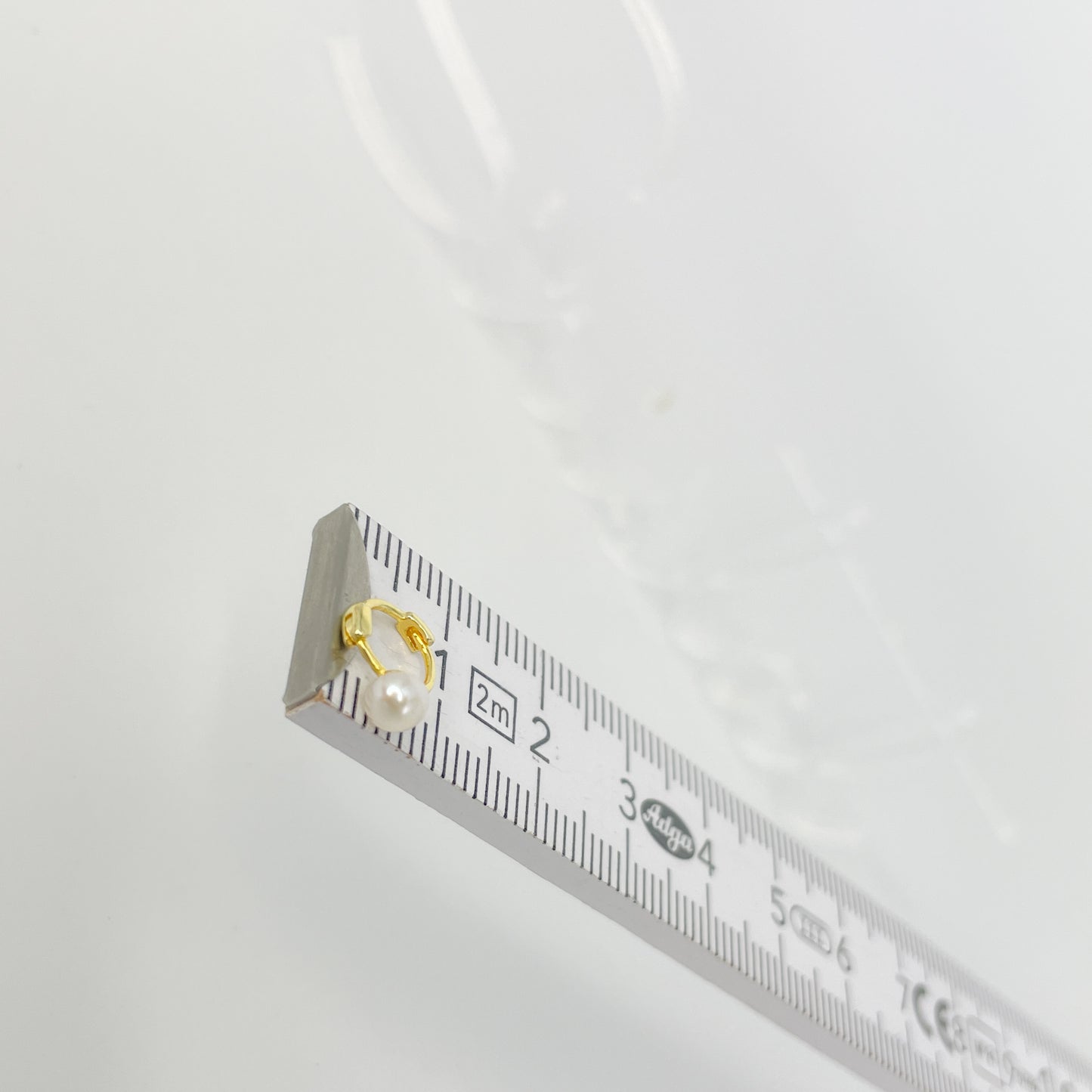 Piercing 925 silber vergoldet perle