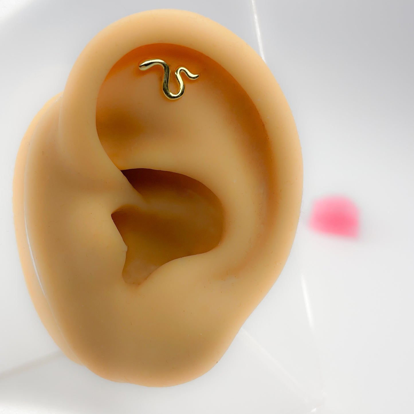 Piercing Helix 925 silber vergoldet snake