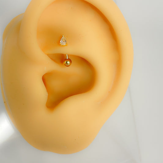 Piercing 925 Sterling Silber vergoldet rook