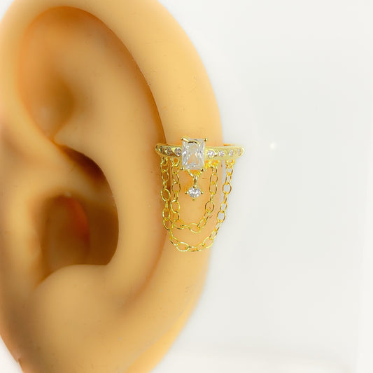 Piercing helix s925 silber vergoldet hoop