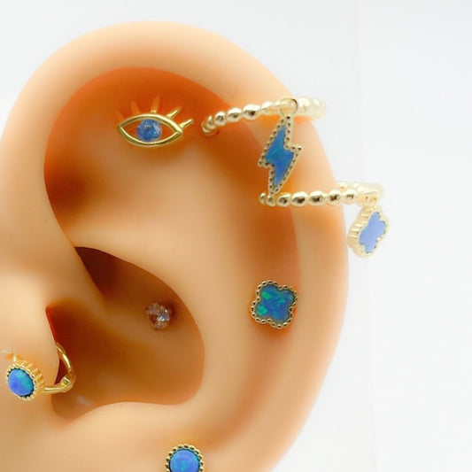 piercing Creole 925 Silber vergoldet