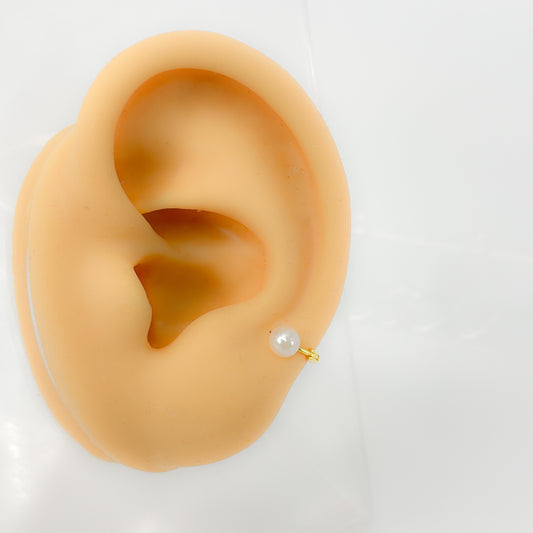 Piercing 925 silber vergoldet perle