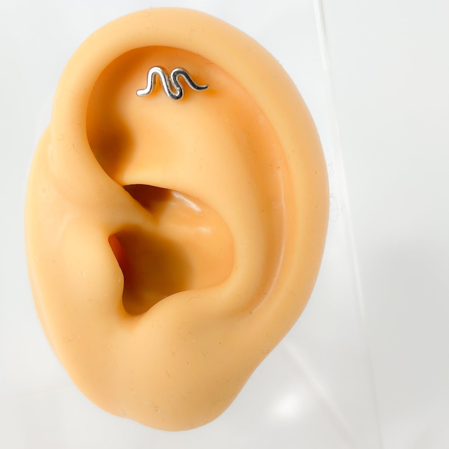 Piercing Helix 925 silber vergoldet snake