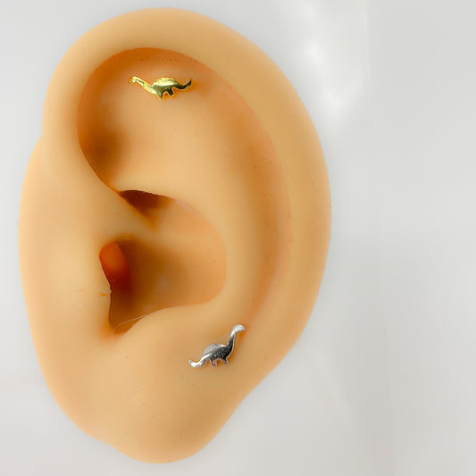 Piercing 925 Silber vergoldet dino