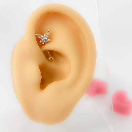 Piercing butterfly 316l chirurgen Stahl